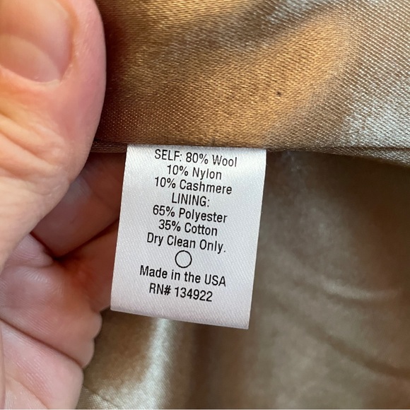 EMERSON FRY Cashmere Wool Blazer Camel 8 - Picture 11 of 11